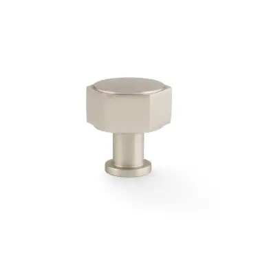 Click Here To Enlarge This Photo Of AW828-33-SN - Alexander & Wilks Vesper Hex 33mm Cabinet Knob - Satin Nickel