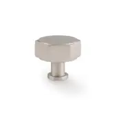 AW828-40-SN - Alexander & Wilks Vesper Hex 40mm Cabinet Knob - Satin Nickel