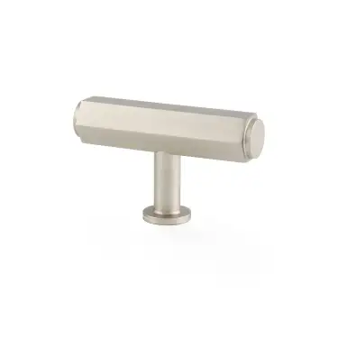 Click Here To Enlarge This Photo Of AW829-55-SN - Alexander & Wilks Vesper Hex 55mm T-Bar Cabinet Knob - Satin Nickel