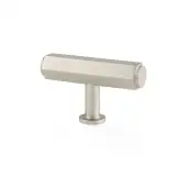 AW829-55-SN - Alexander & Wilks Vesper Hex 55mm T-Bar Cabinet Knob - Satin Nickel