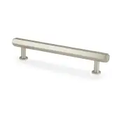 AW830-128-SN - Alexander & Wilks Vesper Hex T-Bar Cabinet Pull - Satin Nickel - 128mm c/c