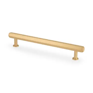Click Here To Enlarge This Photo Of AW830-160-SB - Alexander & Wilks Vesper Hex T-Bar Cabinet Pull - Satin Brass - 160mm c/c