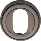 V5010-MB Heritage Brass Oval Profile Cylinder Escutcheon Matt Bronze Finish