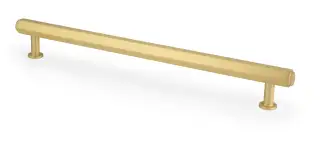 AW830-224-SB - Alexander & Wilks Vesper Hex T-Bar Cabinet Pull - Satin Brass - 224mm c/c