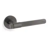 AW240DBZPVD - Alexander & Wilks Knurled Kingston Lever on Round Rose - Dark Bronze PVD