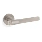AW240SNPVD - Alexander & Wilks Knurled Kingston Lever on Round Rose - Satin Nickel PVD
