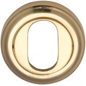 V5010-PB Heritage Brass Oval Profile Cylinder Escutcheon Polished Brass Finish