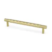 AW846-160-SBPVD - Alexander & Wilks Diamond Cut T-Bar Cabinet Pull - Satin Brass PVD - 160mm c/c