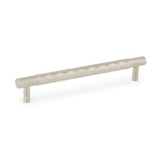 AW846-160-SN - Alexander & Wilks Diamond Cut T-Bar Cabinet Pull - Satin Nickel - 160mm c&sol;c