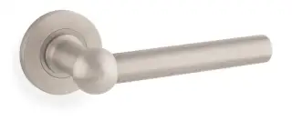 AW250SN - Alexander & Wilks Siskin Lever on Round Rose - Satin Nickel