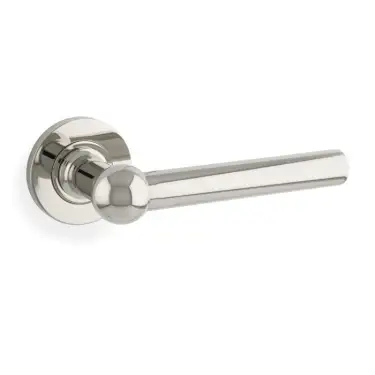 Click Here To Enlarge This Photo Of AW250PNPVD - Alexander & Wilks Siskin Lever on Round Rose - Polished Nickel PVD