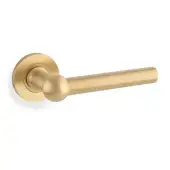 AW250SBPVD - Alexander & Wilks Siskin Lever on Round Rose - Satin Brass PVD