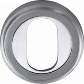V5010-SC Heritage Brass Oval Profile Cylinder Escutcheon Satin Chrome Finish