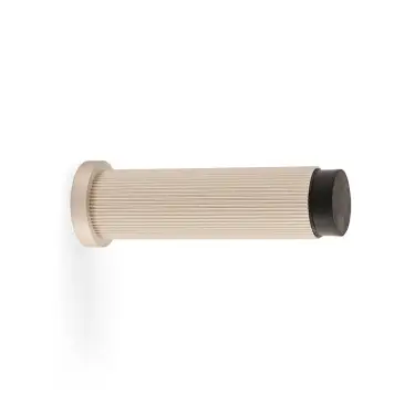 Click Here To Enlarge This Photo Of AW602-75-SN - Alexander & Wilks Projection Cylinder Doorstop Reeded 75x20mm - Satin Nickel