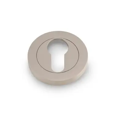Click Here To Enlarge This Photo Of AW390SN - Alexander & Wilks Escutcheon Euro Profile on 50x6mm Rose - Satin Nickel