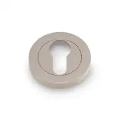AW390SN - Alexander & Wilks Escutcheon Euro Profile on 50x6mm Rose - Satin Nickel