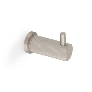 Click Here To Enlarge This Photo Of AW775SN - Alexander & Wilks Brunel Diamond Knurled Coat Hook Satin Nickel