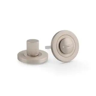 AW790SN - Alexander & Wilks Thumbturn & Release Knurled on 50x6mm Rose - Satin Nickel