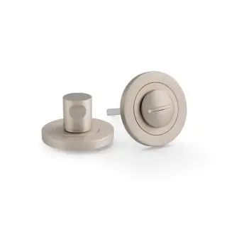 AW791SN - Alexander & Wilks Thumbturn & Release Plain on 50x6mm Rose - Satin Nickel