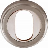 V5010-SN Heritage Brass Oval Profile Cylinder Escutcheon Satin Nickel Finish