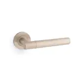 AW223SN - Alexander & Wilks Spitfire Hammered Lever on Round Rose - Satin Nickel