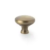 AW836-38-AB - Alexander & Wilks Wade Round Cupboard Knob 38mm - Antique Brass