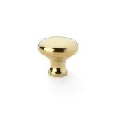 AW836-32-PB - Alexander & Wilks Wade Round Cupboard Knob 32mm - Polished Brass