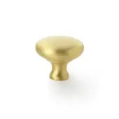 AW836-38-SB - Alexander & Wilks Wade Round Cupboard Knob 38mm - Satin Brass