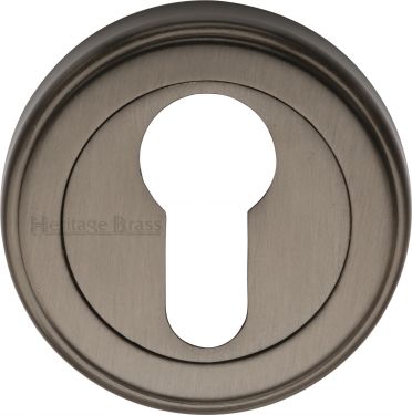 Click Here To Enlarge This Photo Of V5020-MB Heritage Brass Euro Profile Cylinder Escutcheon Matt Bronze Finish