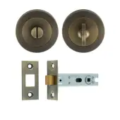 UDP/BATH30/AB Carlisle Brass Antique Brass Bathroom Pack with Matching Turn & Release and 76mm Tubular Deadbolt