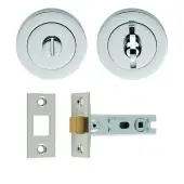 UDP/BATH30/CP Carlisle Brass Polished Chrome Bathroom Pack with Matching Turn & Release and 76mm Tubular Deadbolt