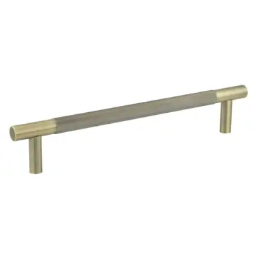 Click Here To Enlarge This Photo Of JV1800ABFF Frelan Hardware Jedo 'Bari' 300mm x 19mm Knurled Pull Handle - Antique Brass (Secret Fixing)