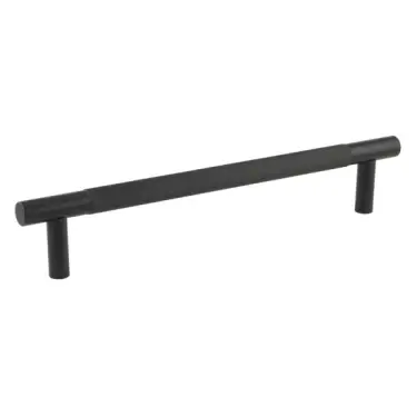 Click Here To Enlarge This Photo Of JV1800MBFF Frelan Hardware Jedo 'Bari' 300mm x 19mm Knurled Pull Handle - Matt Black (Secret Fixing)