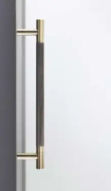 Click Here To Enlarge This Photo Of JV1800ABB2B Frelan Hardware Jedo 'Bari' 300mm x 19mm Knurled Pull Handles - Antique Brass (Back to Back Pair)