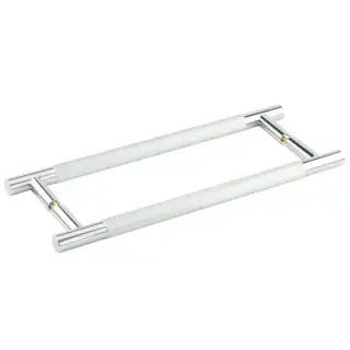 JV1800PCB2B Frelan Hardware Jedo 'Bari' 300mm x 19mm Knurled Pull Handles - Polished Chrome &lpar;Back to Back Pair&rpar;