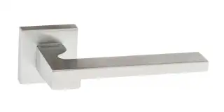Atlantic - FMS430SC Forme Ginevra Lever Door Handle on Minimal Square Rose - Satin Chrome
