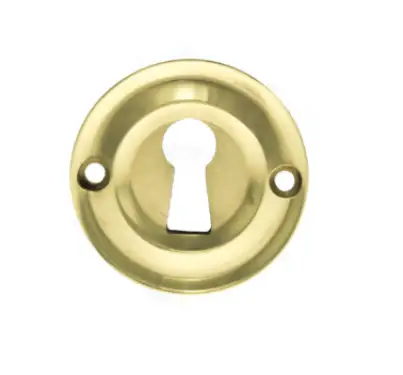 Click Here To Enlarge This Photo Of Atlantic - OERKERB Old English Solid Brass Standard Key Escutcheons - Raw Brass