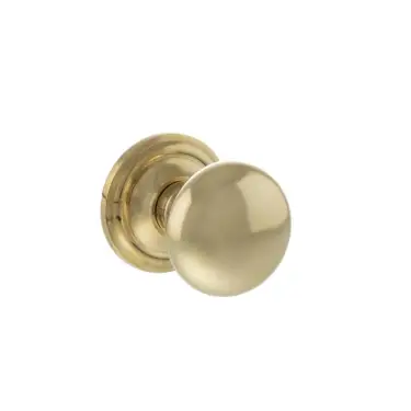 Click Here To Enlarge This Photo Of Atlantic - OE58MMKRB Old English 'Harrogate' Solid Brass Mushroom Mortice Knob on Concealed Fix Rose - Raw Brass