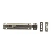 Atlantic - ASB6DS Solid Brass Surface Door Bolt 6" - Distressed Silver
