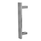 BLU Performance HAB77 Offset Rectangular 'T' Bar Pull Handle for Aluminium Sliding Doors, G316 Satin Stainless Steel