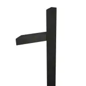 BLU Performance HAB7 Offset Rectangular 'T' Bar Pull Handle, G316 Stainless Steel, Matt Black Lacquered