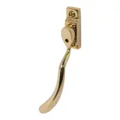 Pera PER50B Bulb End Window Espagnolette Handle, Left Hand, Polished Brass (PER50B-LH-BP)