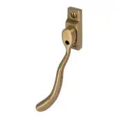 Pera PER50B Bulb End Window Espagnolette Handle, Left Hand, Satin Brass (PER50B-LH-SB)