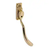 Pera PER50B Bulb End Window Espagnolette Handle, Right Hand, Polished Brass (PER50B-RH-BP)