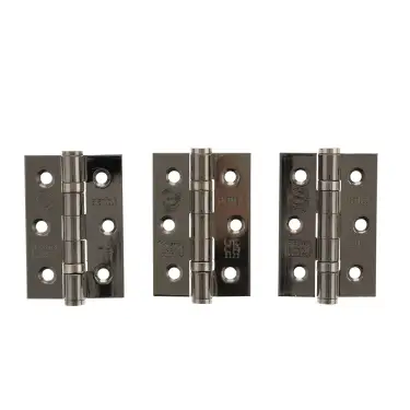 Click Here To Enlarge This Photo Of Atlantic - A2H322BN(3) Grade 7 CE Fire Rated Ball Bearing Hinges 3" x 2" x 2mm - Black Nickel (Pack of 3)
