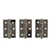 Atlantic - A2H322BN(3) Grade 7 CE Fire Rated Ball Bearing Hinges 3" x 2" x 2mm - Black Nickel (Pack of 3)