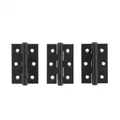Atlantic - A2H322MB(3) Grade 7 CE Fire Rated Ball Bearing Hinges 3" x 2" x 2mm - Matt Black (Pack of 3)