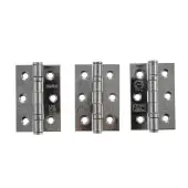 Atlantic - A2H322PSS(3) Grade 7 CE Fire Rated Ball Bearing Hinges 3" x 2" x 2mm - Polished Stainless Steel (Pack of 3)