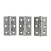Atlantic - A2H322SSS(3) Grade 7 CE Fire Rated Ball Bearing Hinges 3" x 2" x 2mm - Satin Stainless Steel (Pack of 3)