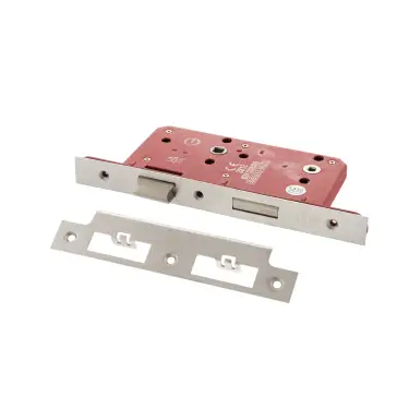 Click Here To Enlarge This Photo Of Atlantic - ALKDINB60SC DIN Mortice Bathroom Lock 60mm backset (78mm c/c) - Satin Chrome